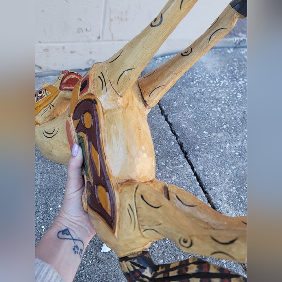 Antique Hand Carved Small Rocking Horse 1900s - Picture 2 of 5